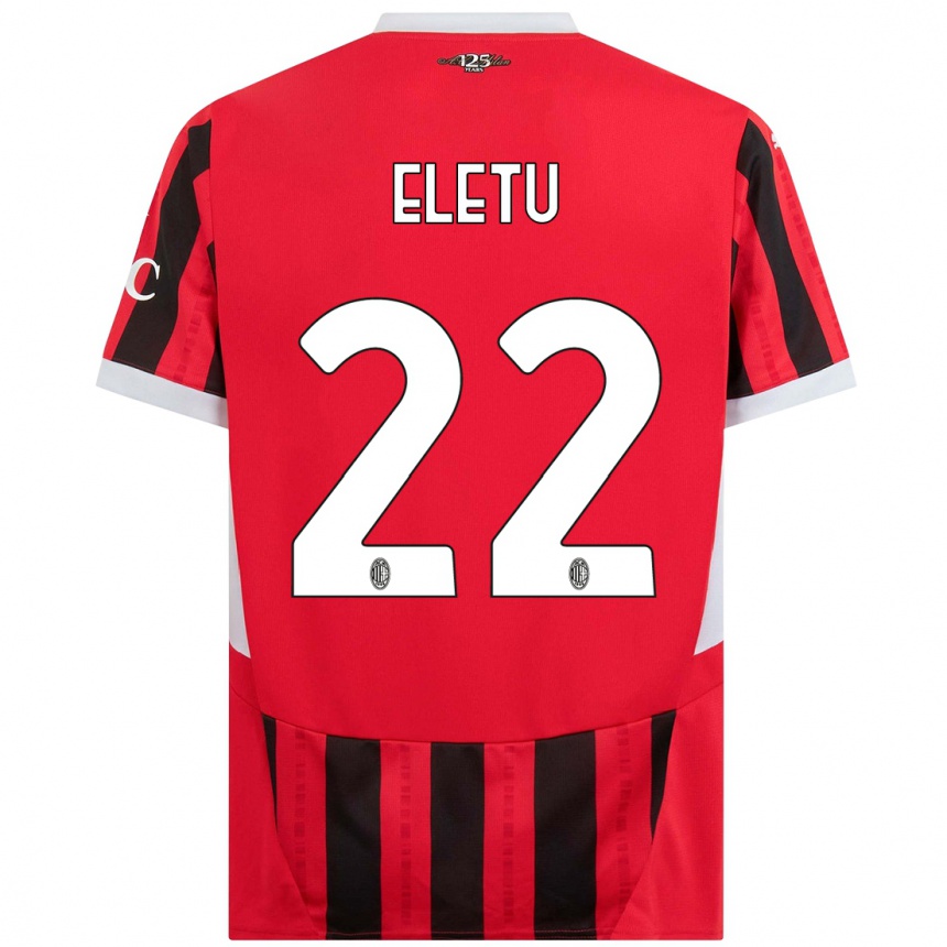 Niño Fútbol Camiseta Victor Eletu #22 Rojo Negro 1ª Equipación 2024/25 México