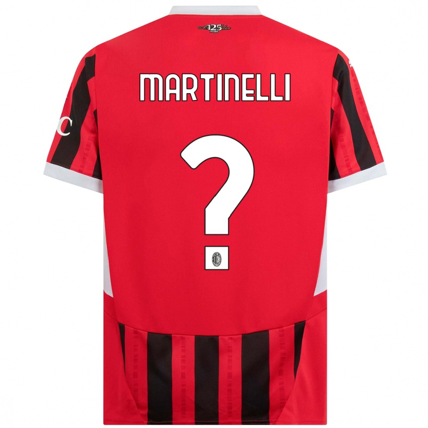 Niño Fútbol Camiseta Riccardo Martinelli #0 Rojo Negro 1ª Equipación 2024/25 México