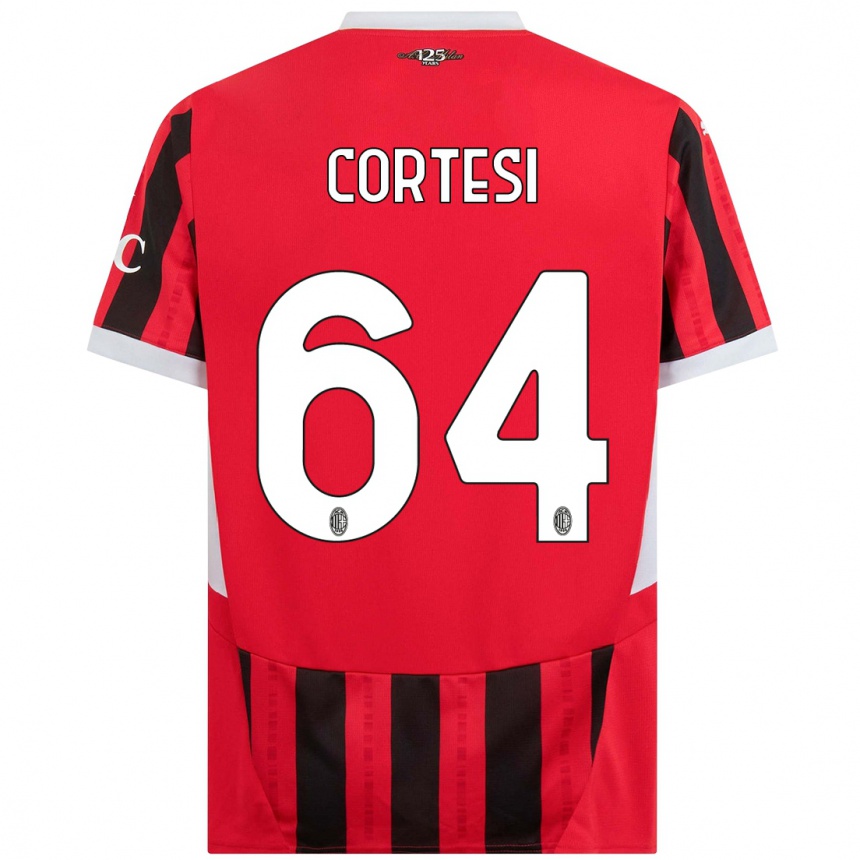 Niño Fútbol Camiseta Selena Cortesi #64 Rojo Negro 1ª Equipación 2024/25 México