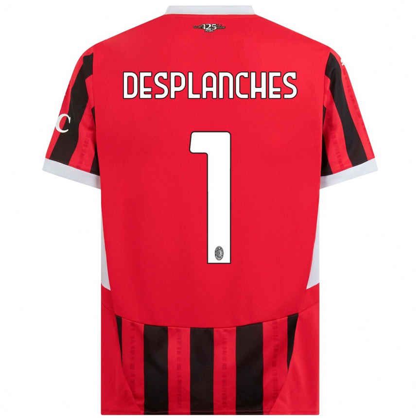 Niño Fútbol Camiseta Sebastiano Desplanches #1 Rojo Negro 1ª Equipación 2024/25 México