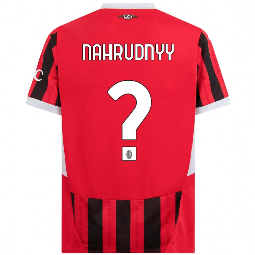 Niño Fútbol Camiseta Vladislav Nahrudnyy #0 Rojo Negro 1ª Equipación 2024/25 México