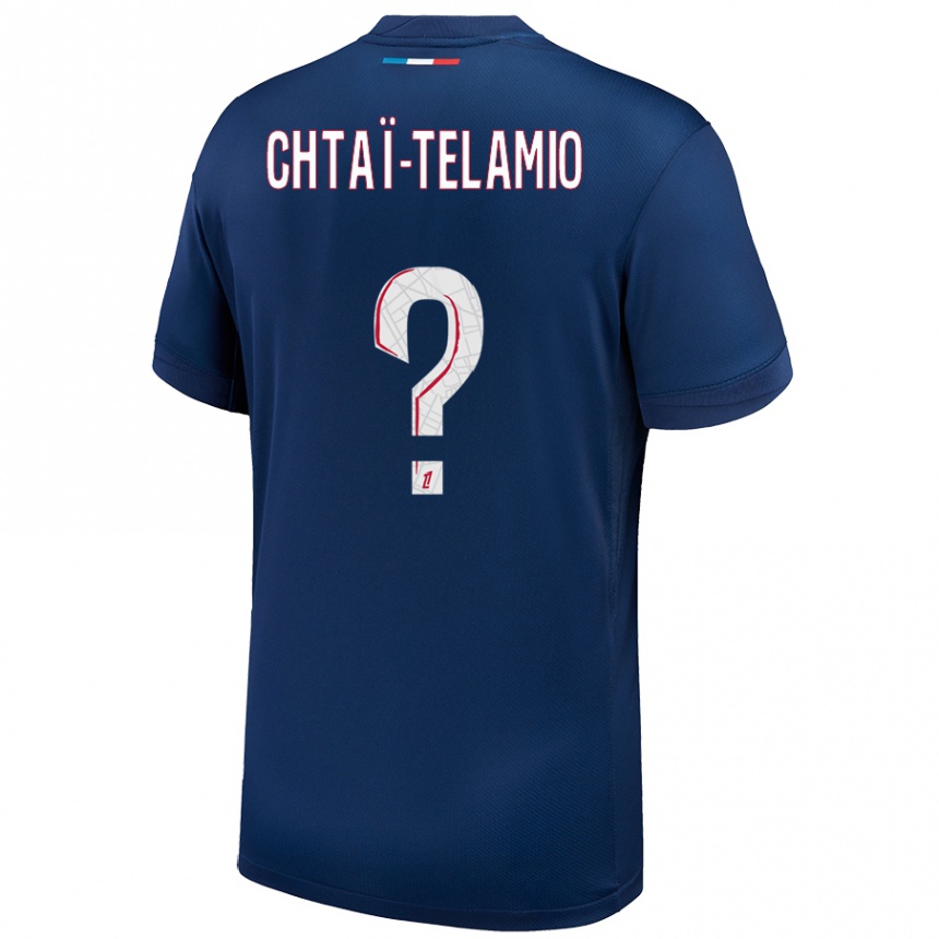 Niño Fútbol Camiseta Zayon Chtaï-Telamio #0 Azul Marino Blanco 1ª Equipación 2024/25 México