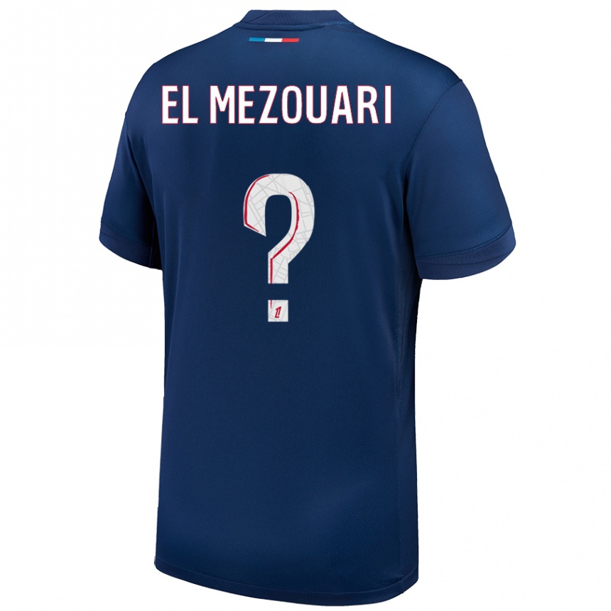 Niño Fútbol Camiseta Salah-Dine El Mezouari #0 Azul Marino Blanco 1ª Equipación 2024/25 México