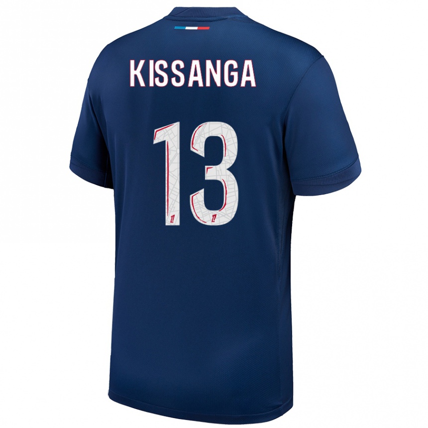 Niño Fútbol Camiseta Hugo Kissanga #13 Azul Marino Blanco 1ª Equipación 2024/25 México