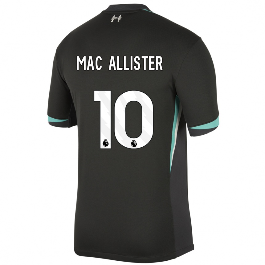 Niño Fútbol Camiseta Alexis Mac Allister #10 Negro Antracita Blanco 2ª Equipación 2024/25 México