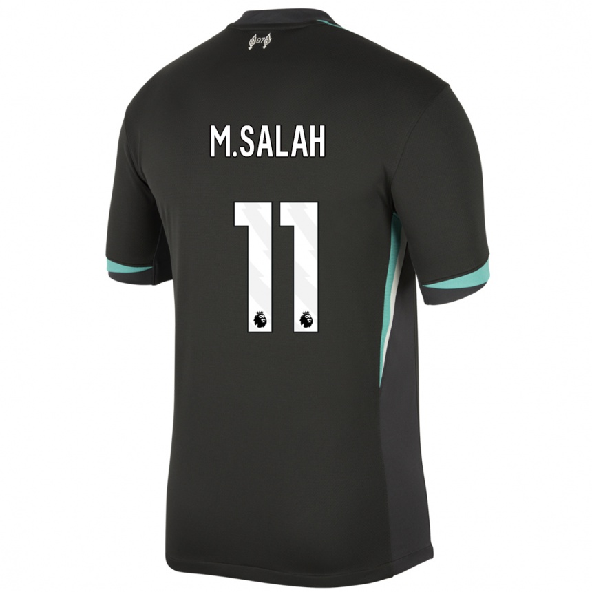 Niño Fútbol Camiseta Mohamed Salah #11 Negro Antracita Blanco 2ª Equipación 2024/25 México