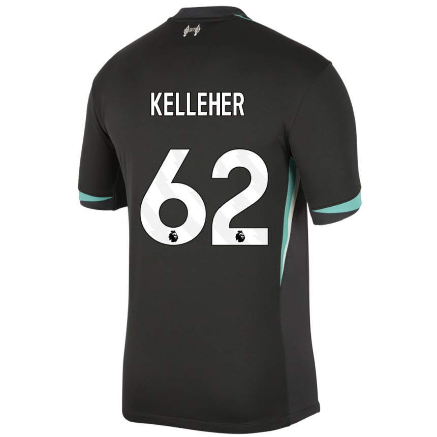 Niño Fútbol Camiseta Caoimhin Kelleher #62 Negro Antracita Blanco 2ª Equipación 2024/25 México