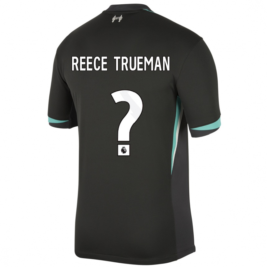 Niño Fútbol Camiseta Reece Trueman #0 Negro Antracita Blanco 2ª Equipación 2024/25 México