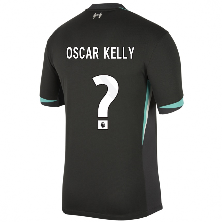 Niño Fútbol Camiseta Oscar Kelly #0 Negro Antracita Blanco 2ª Equipación 2024/25 México