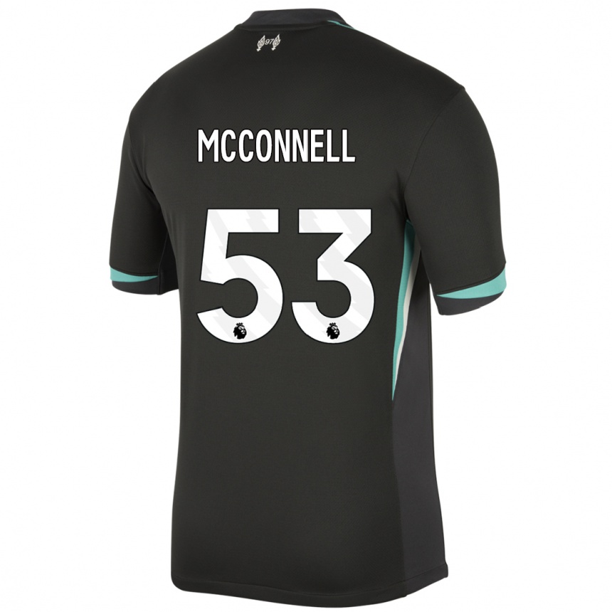 Niño Fútbol Camiseta James Mcconnell #53 Negro Antracita Blanco 2ª Equipación 2024/25 México