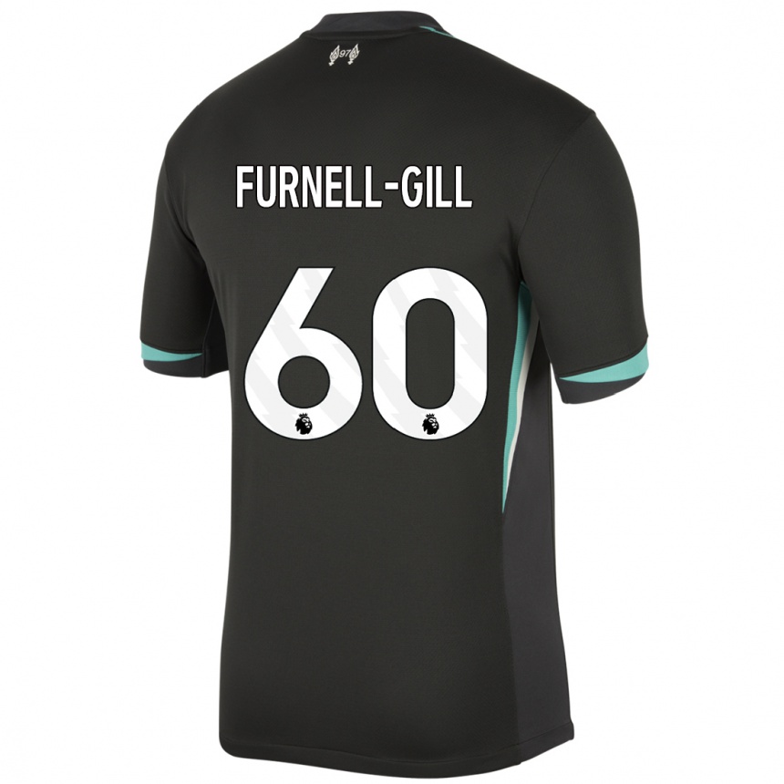 Niño Fútbol Camiseta Luca Furnell-Gill #60 Negro Antracita Blanco 2ª Equipación 2024/25 México