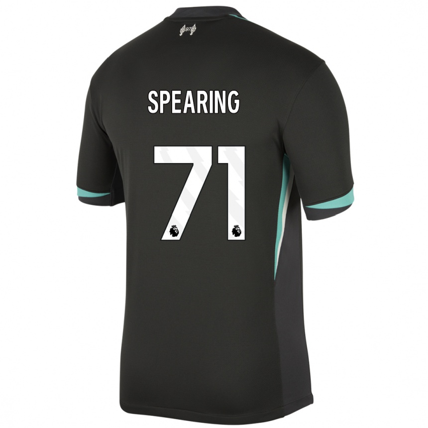 Niño Fútbol Camiseta Jay Spearing #71 Negro Antracita Blanco 2ª Equipación 2024/25 México