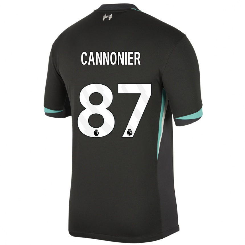 Niño Fútbol Camiseta Oakley Cannonier #87 Negro Antracita Blanco 2ª Equipación 2024/25 México