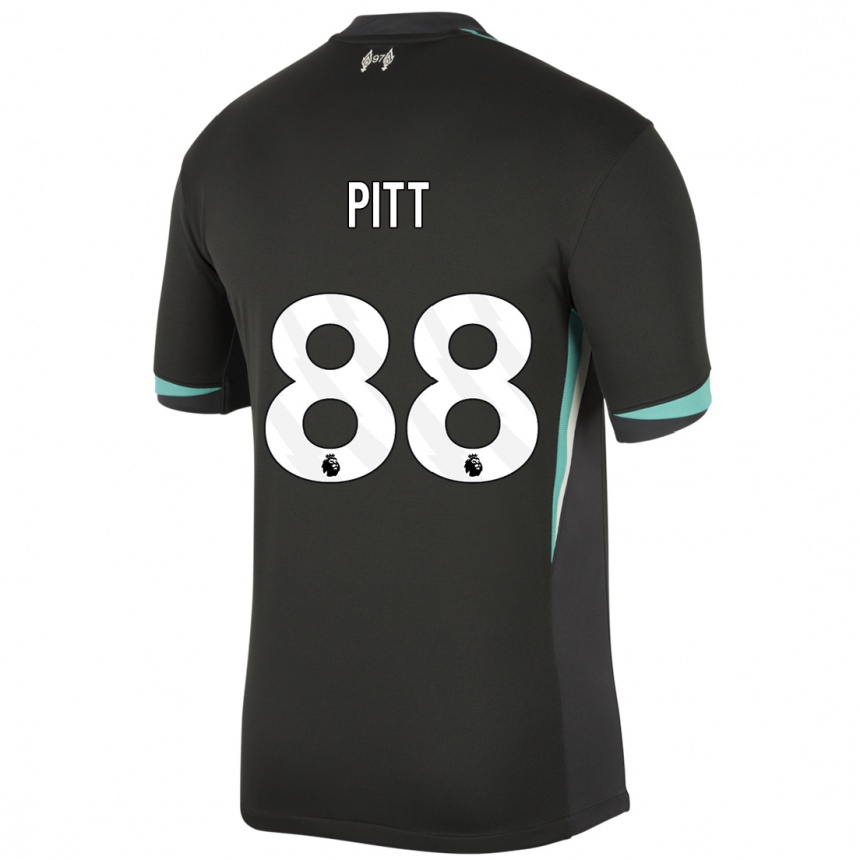 Niño Fútbol Camiseta Lucas Pitt #88 Negro Antracita Blanco 2ª Equipación 2024/25 México