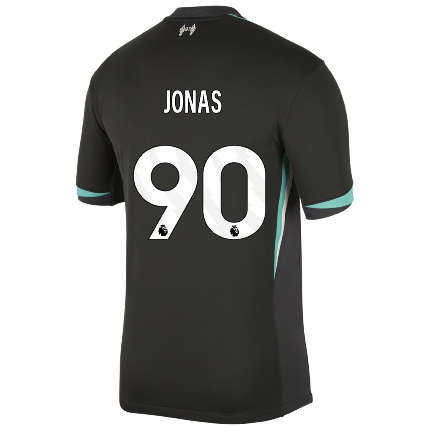 Niño Fútbol Camiseta Lee Jonas #90 Negro Antracita Blanco 2ª Equipación 2024/25 México