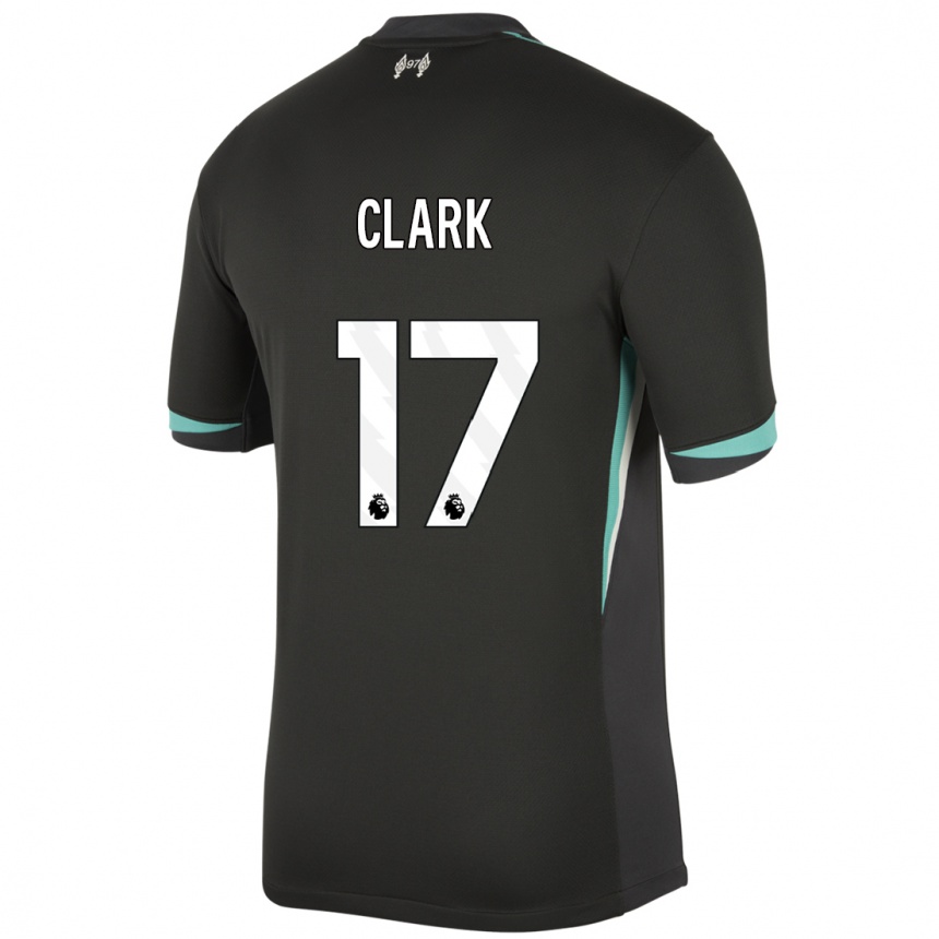 Niño Fútbol Camiseta Jenna Clark #17 Negro Antracita Blanco 2ª Equipación 2024/25 México