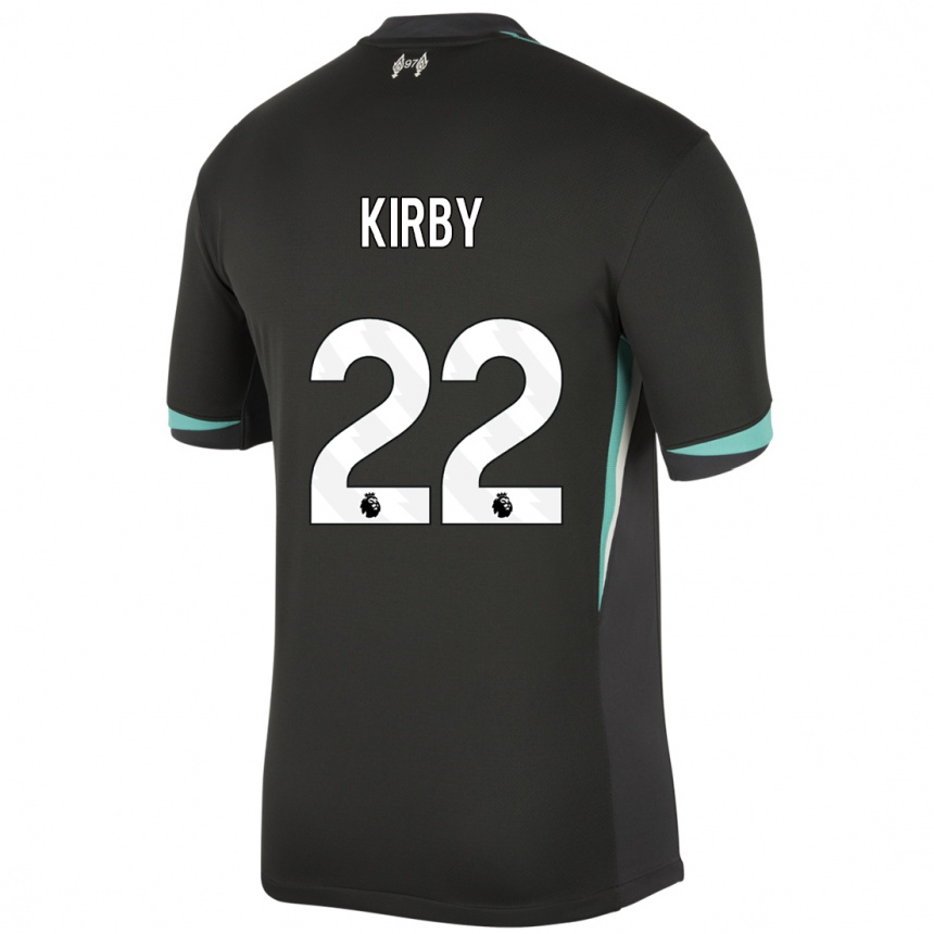 Niño Fútbol Camiseta Faye Kirby #22 Negro Antracita Blanco 2ª Equipación 2024/25 México