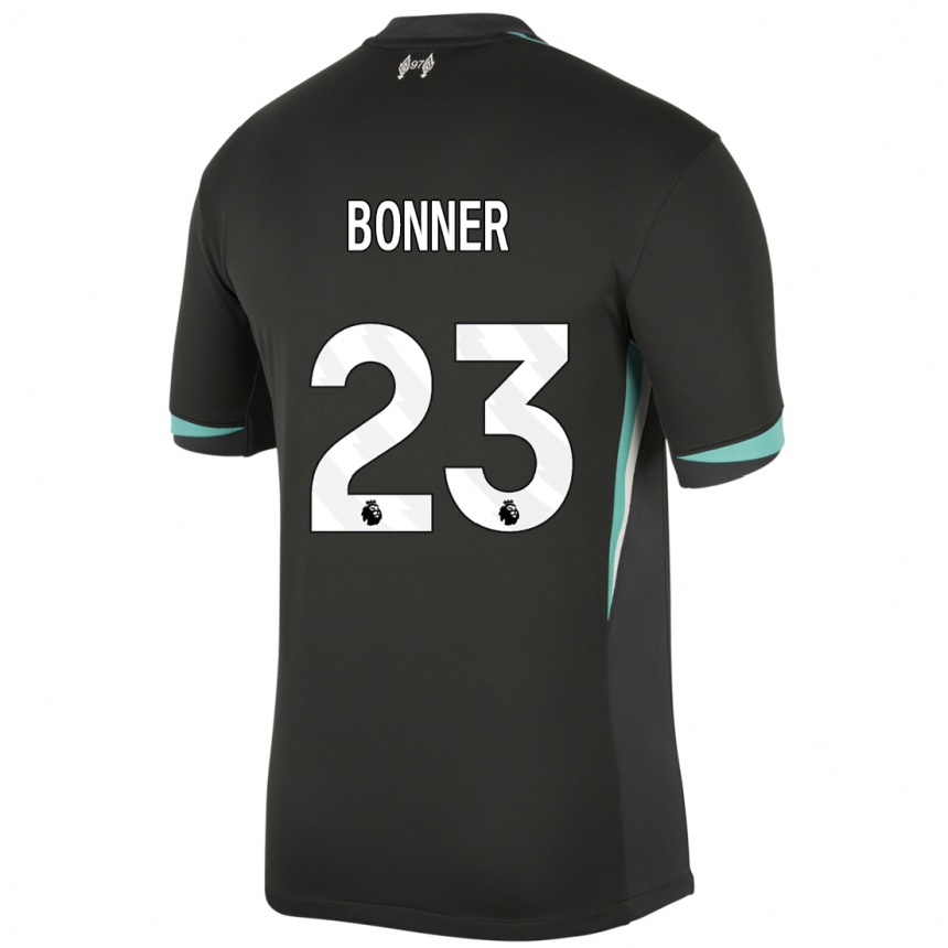 Niño Fútbol Camiseta Gemma Bonner #23 Negro Antracita Blanco 2ª Equipación 2024/25 México