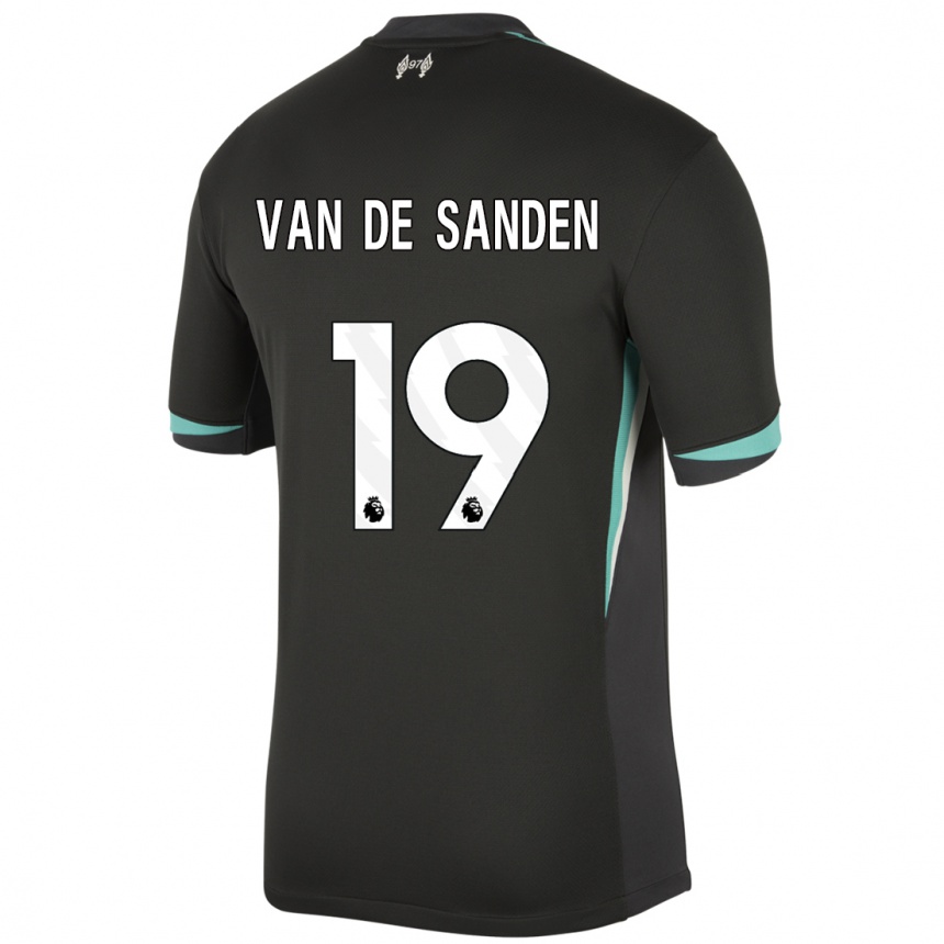 Niño Fútbol Camiseta Shanice Van De Sanden #19 Negro Antracita Blanco 2ª Equipación 2024/25 México