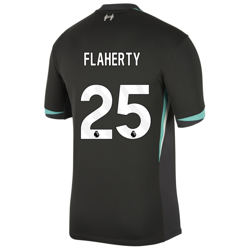 Niño Fútbol Camiseta Gilly Flaherty #25 Negro Antracita Blanco 2ª Equipación 2024/25 México