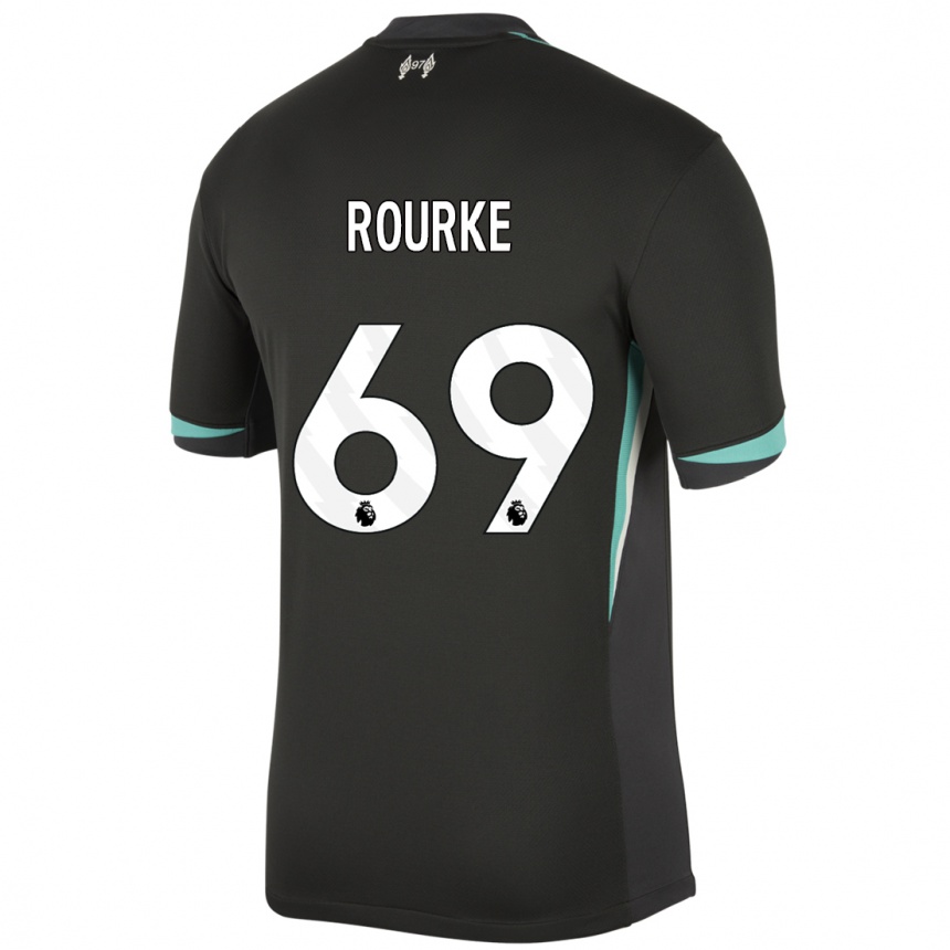 Niño Fútbol Camiseta Fidel O'rourke #69 Negro Antracita Blanco 2ª Equipación 2024/25 México