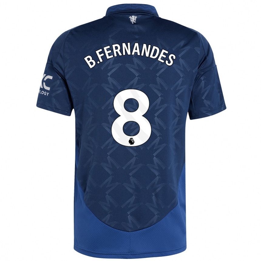 Niño Fútbol Camiseta Bruno Fernandes #8 Índigo 2ª Equipación 2024/25 México