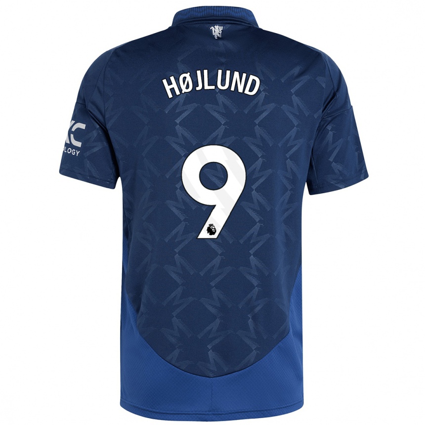 Niño Fútbol Camiseta Rasmus Højlund #9 Índigo 2ª Equipación 2024/25 México