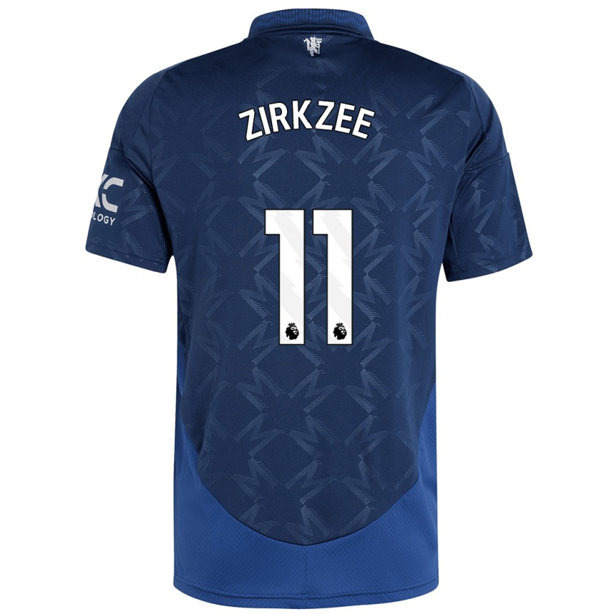 Niño Fútbol Camiseta Joshua Zirkzee #11 Índigo 2ª Equipación 2024/25 México