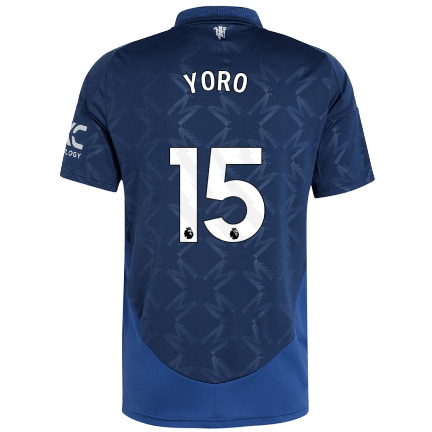 Niño Fútbol Camiseta Leny Yoro #15 Índigo 2ª Equipación 2024/25 México