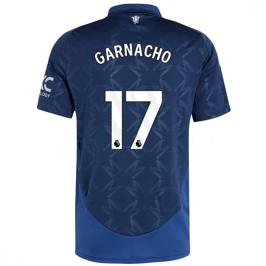 Niño Fútbol Camiseta Alejandro Garnacho #17 Índigo 2ª Equipación 2024/25 México