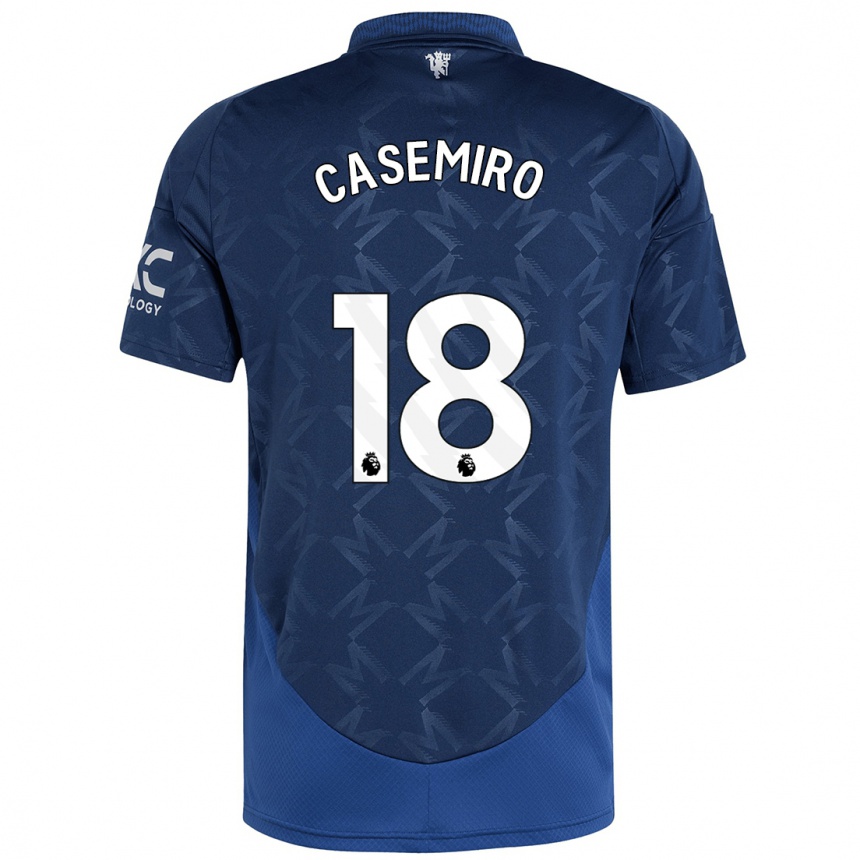 Niño Fútbol Camiseta Casemiro #18 Índigo 2ª Equipación 2024/25 México