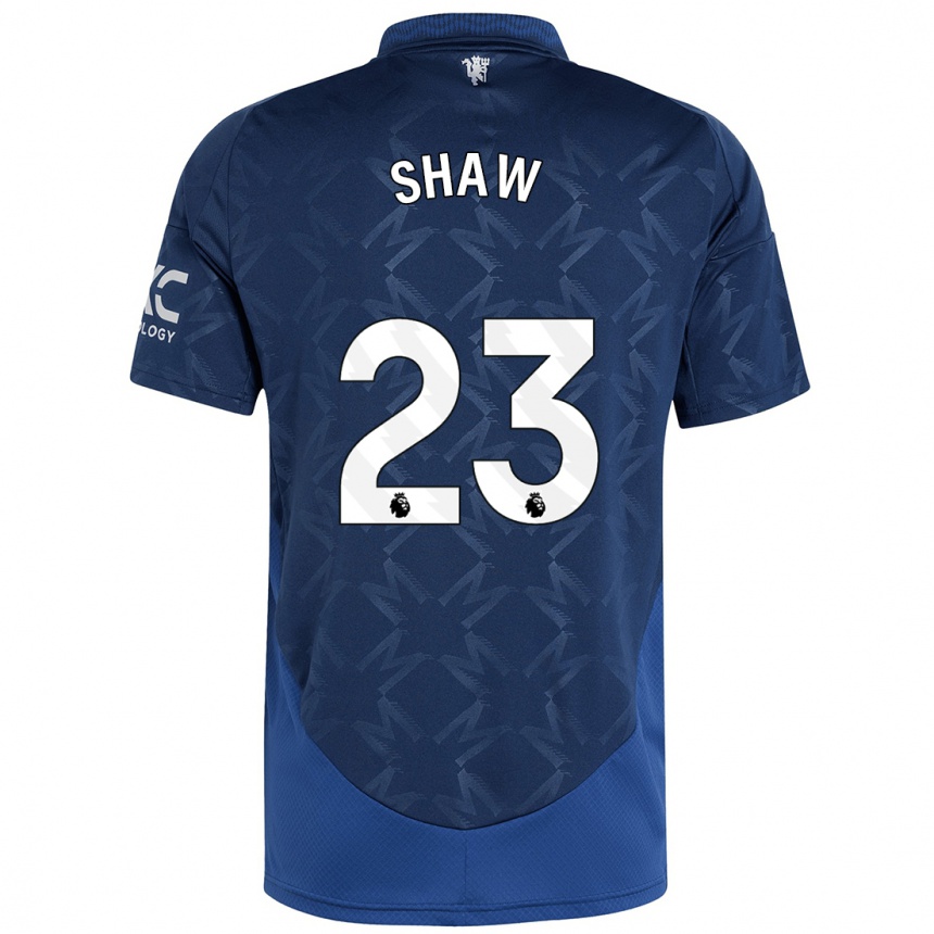 Niño Fútbol Camiseta Luke Shaw #23 Índigo 2ª Equipación 2024/25 México