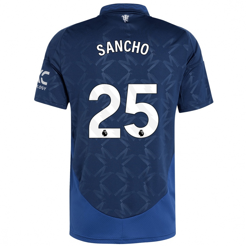 Niño Fútbol Camiseta Jadon Sancho #25 Índigo 2ª Equipación 2024/25 México