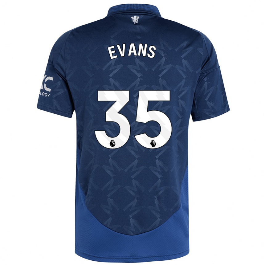 Niño Fútbol Camiseta Jonny Evans #35 Índigo 2ª Equipación 2024/25 México