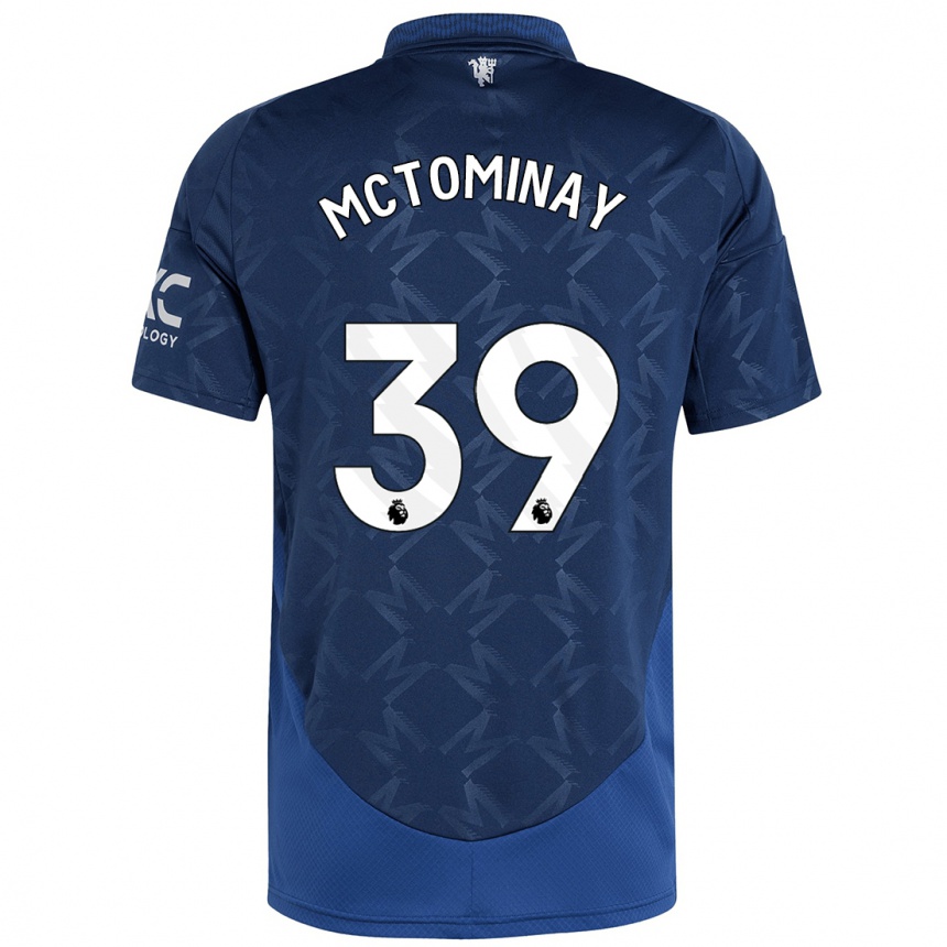 Niño Fútbol Camiseta Scott Mctominay #39 Índigo 2ª Equipación 2024/25 México