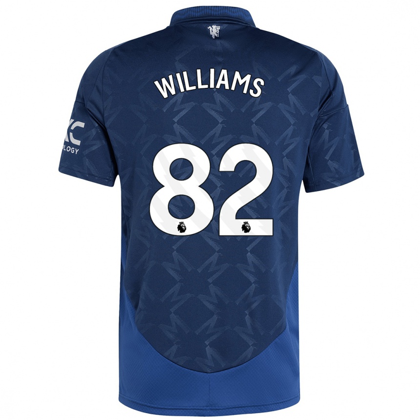 Niño Fútbol Camiseta Ethan Williams #82 Índigo 2ª Equipación 2024/25 México