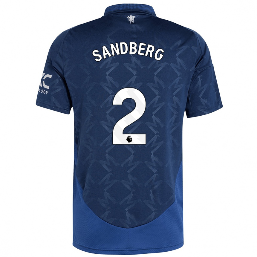 Niño Fútbol Camiseta Anna Sandberg #2 Índigo 2ª Equipación 2024/25 México