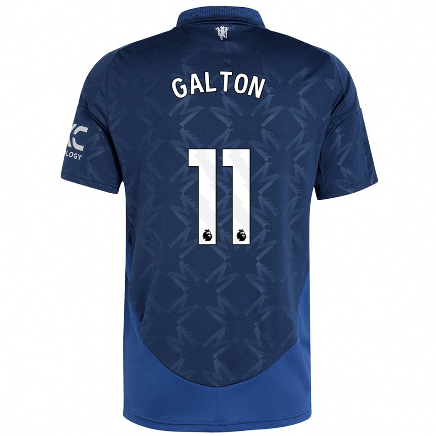 Niño Fútbol Camiseta Leah Galton #11 Índigo 2ª Equipación 2024/25 México