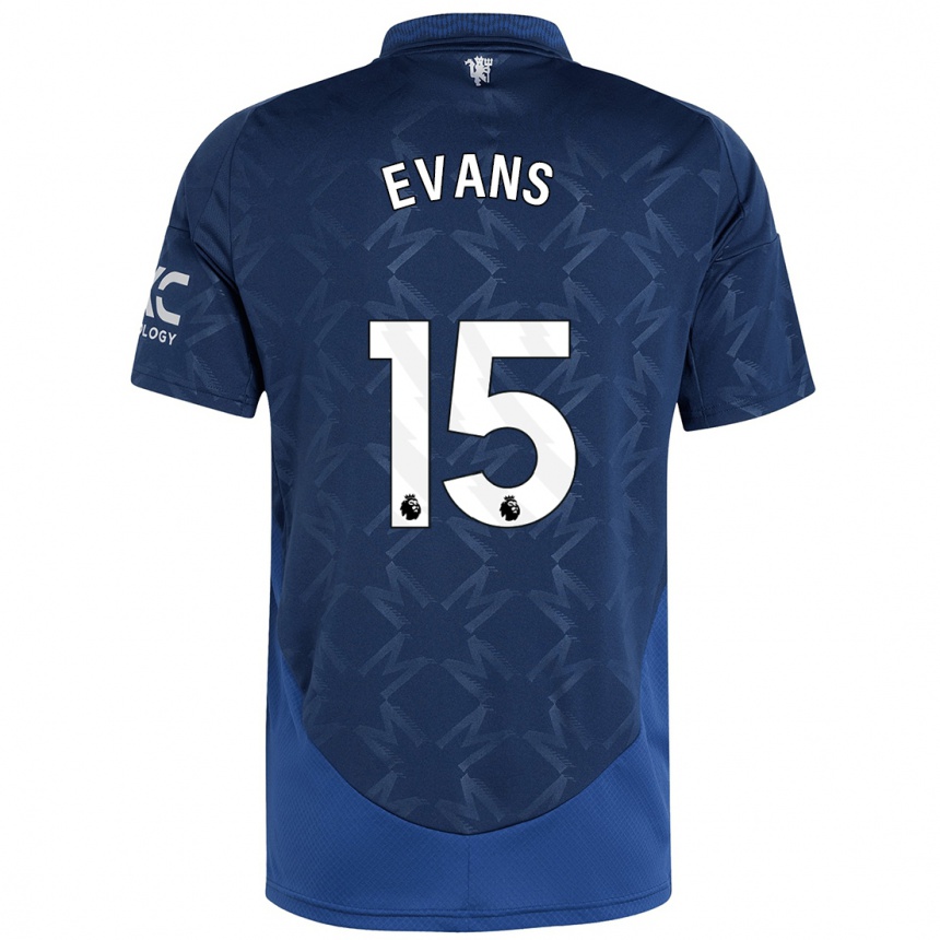 Niño Fútbol Camiseta Gemma Evans #15 Índigo 2ª Equipación 2024/25 México