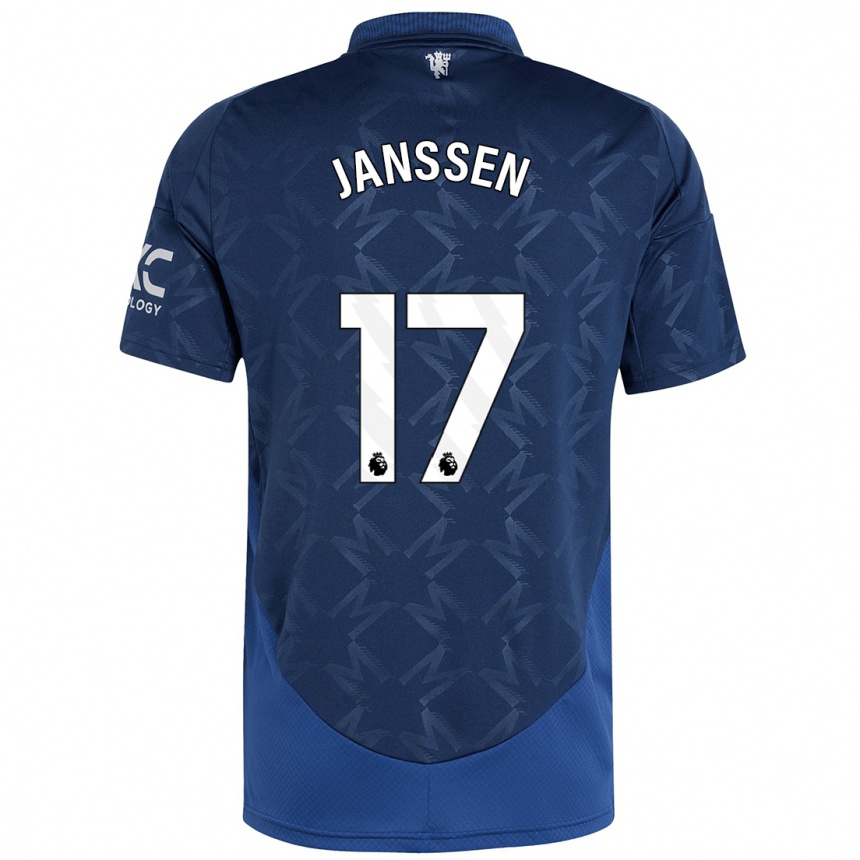 Niño Fútbol Camiseta Dominique Janssen #17 Índigo 2ª Equipación 2024/25 México