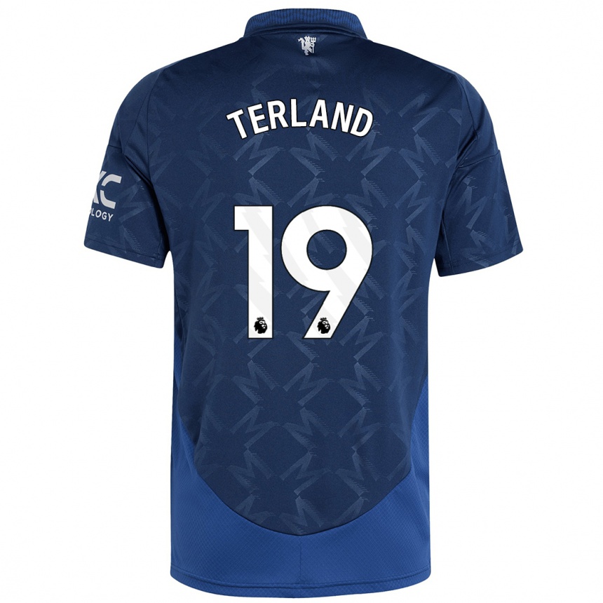 Niño Fútbol Camiseta Elisabeth Terland #19 Índigo 2ª Equipación 2024/25 México