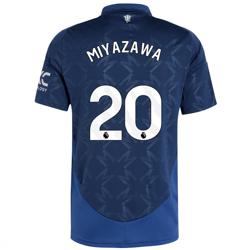 Niño Fútbol Camiseta Hinata Miyazawa #20 Índigo 2ª Equipación 2024/25 México