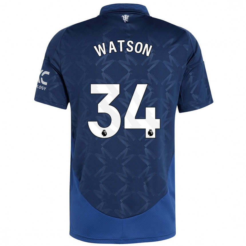 Niño Fútbol Camiseta Emma Watson #34 Índigo 2ª Equipación 2024/25 México