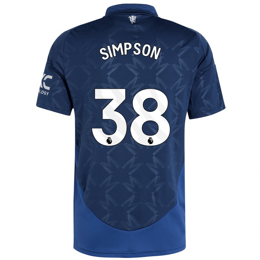 Niño Fútbol Camiseta Jess Simpson #38 Índigo 2ª Equipación 2024/25 México