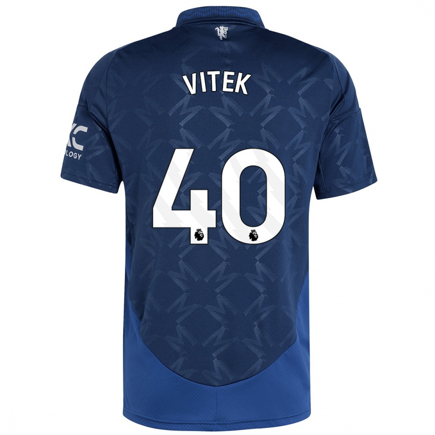 Niño Fútbol Camiseta Radek Vitek #40 Índigo 2ª Equipación 2024/25 México