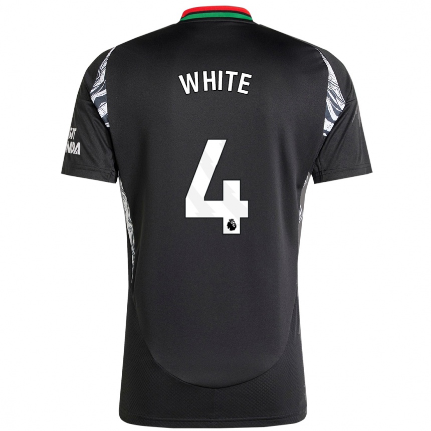 Niño Fútbol Camiseta Ben White #4 Negro 2ª Equipación 2024/25 México