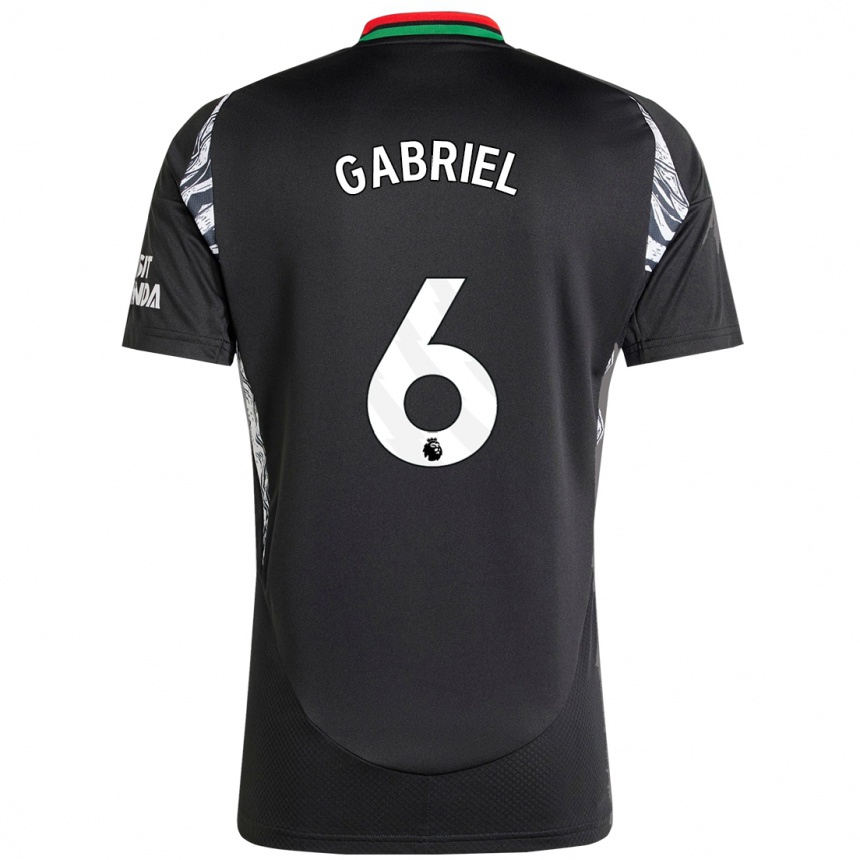 Niño Fútbol Camiseta Gabriel Magalhaes #6 Negro 2ª Equipación 2024/25 México