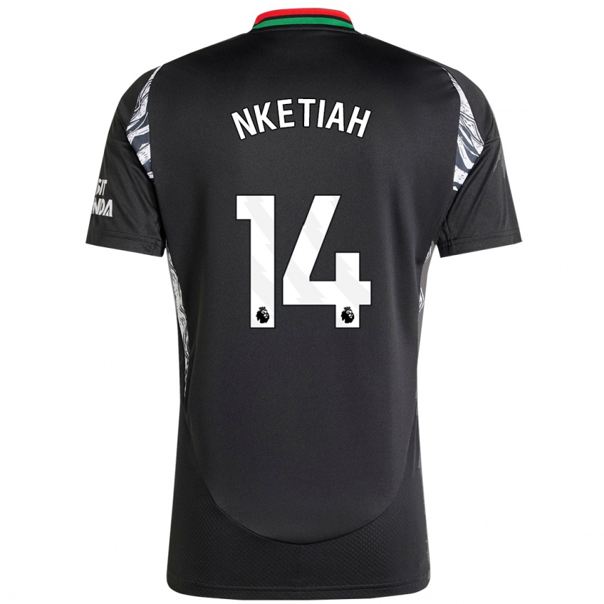 Niño Fútbol Camiseta Eddie Nketiah #14 Negro 2ª Equipación 2024/25 México