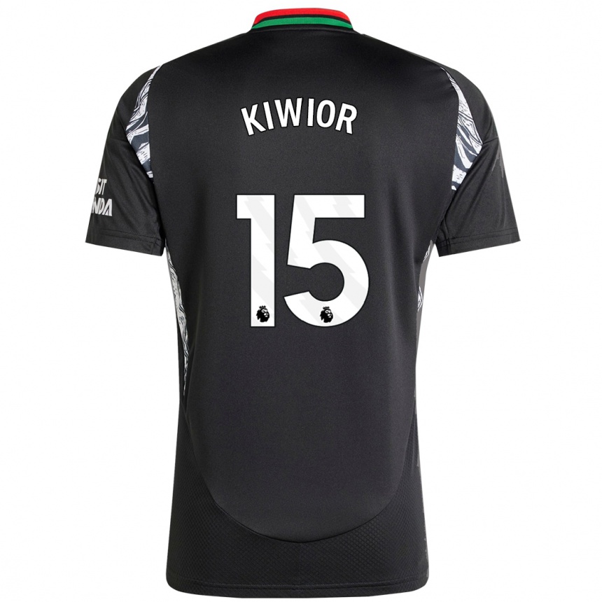 Niño Fútbol Camiseta Jakub Kiwior #15 Negro 2ª Equipación 2024/25 México