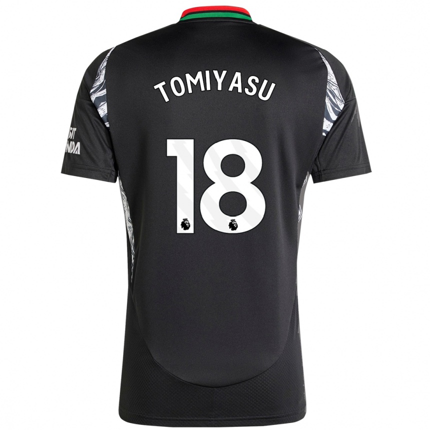 Niño Fútbol Camiseta Takehiro Tomiyasu #18 Negro 2ª Equipación 2024/25 México